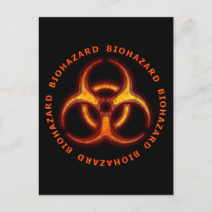 Biohazard Zombie Warning Postcard