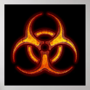 Biohazard Zombie Warning Poster