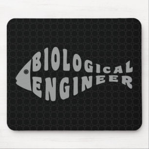 Biological Engineer Grey Fish Mouse Pad