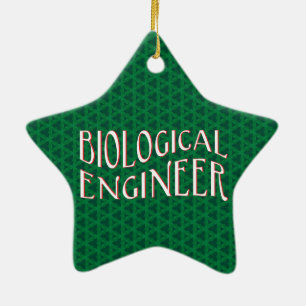 Biological Engineer Text Ceramic Ornament