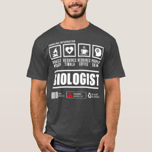 Biologist Handling Information Gift Design T-Shirt
