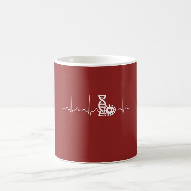 Biologist Heartbeat Coffee Mug (Center)
