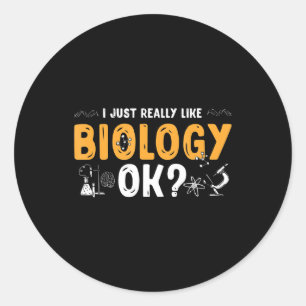 biologist professor science teacher biology classic round sticker