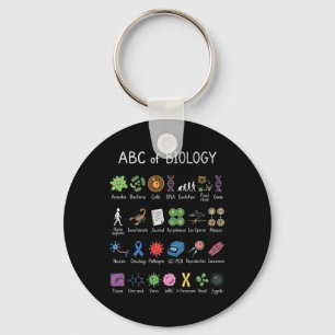 Biology Alphabet Science Education Teacher Student Key Ring
