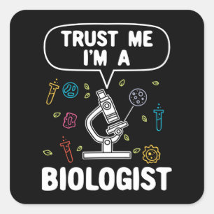 Biology Biologist Gift Square Sticker