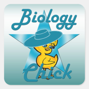 Biology Chick #7 Square Sticker