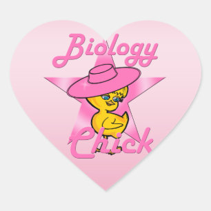 Biology Chick #8 Heart Sticker