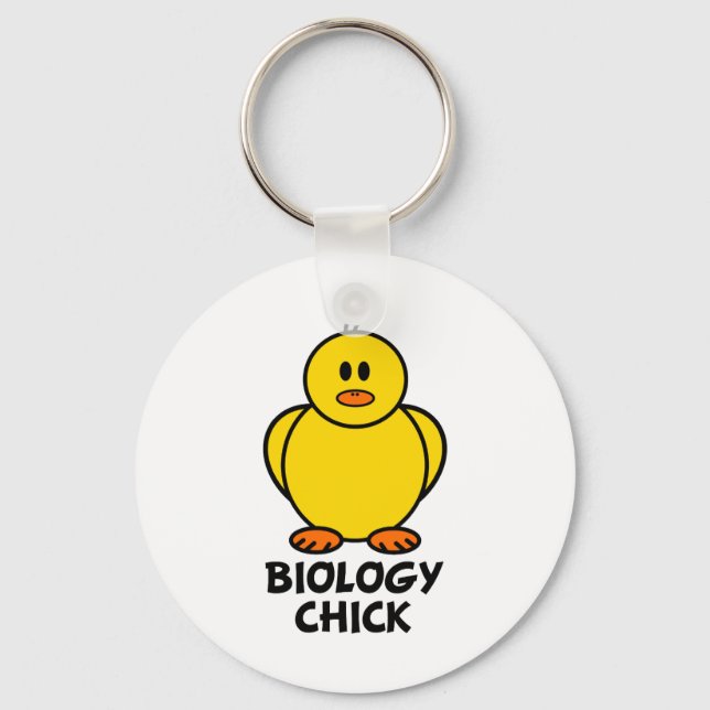 Biology Chick Key Ring (Front)