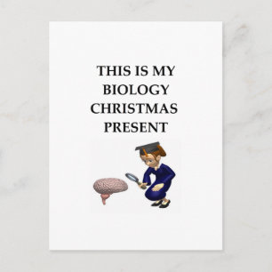 biology christmas joke holiday postcard