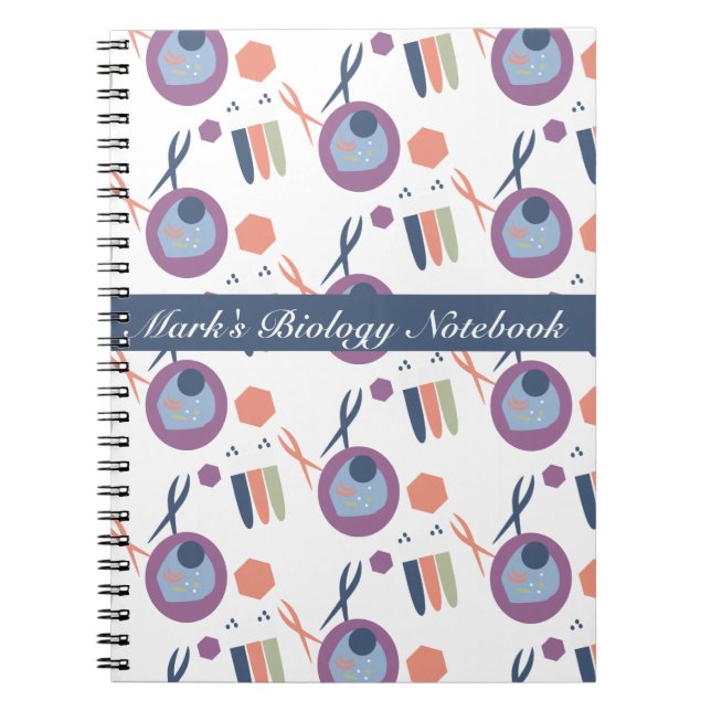 Biology Class Cell Lab Black  Notebook (Front)