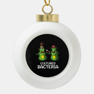 biology cultured bacteria funny student science ceramic ball christmas ornament