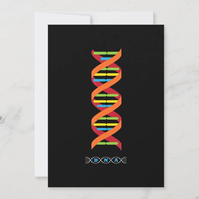 biology dna molecule  science teacher genes holiday card (Front)