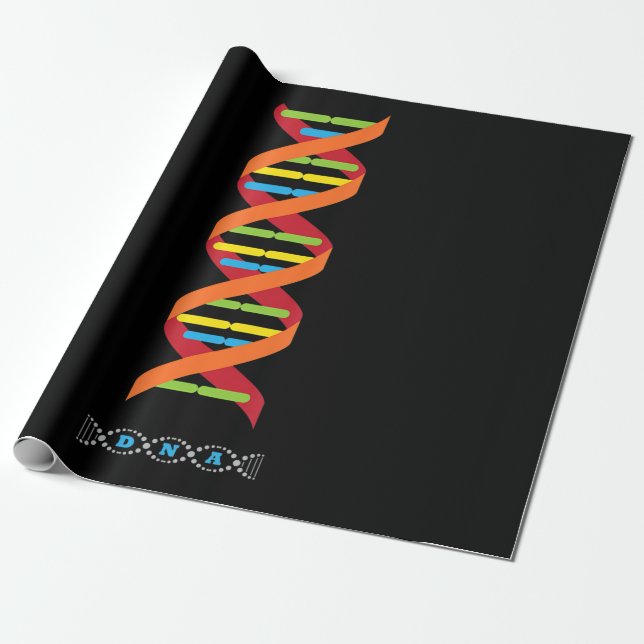 biology dna molecule  science teacher genes wrapping paper (Unrolled)