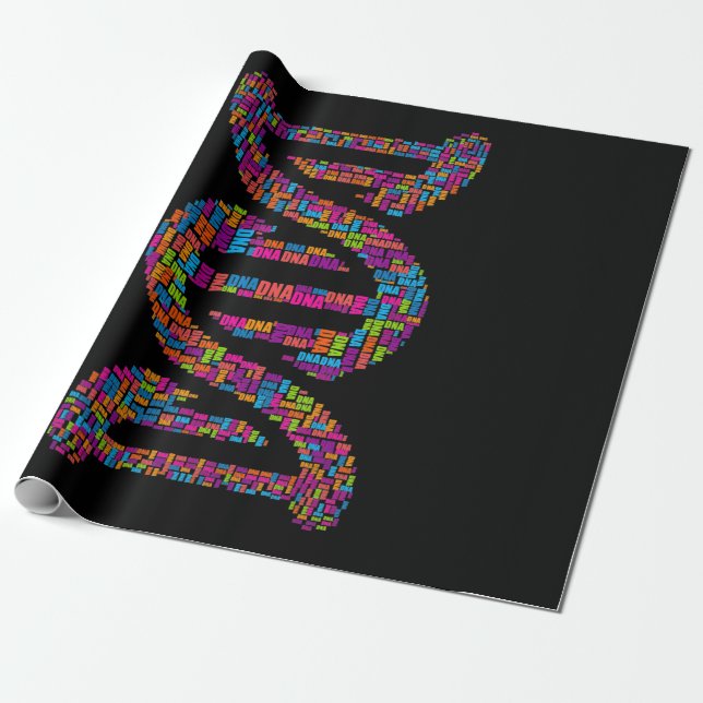 biology DNA molecule word cloud  science teacher Wrapping Paper (Unrolled)