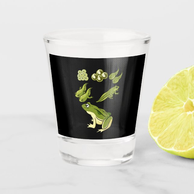 Biology - Frog Lifecycle Shot Glass (Front)