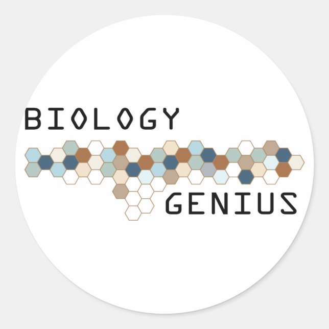 Biology Genius Classic Round Sticker (Front)