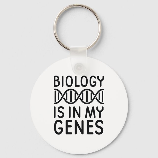 Biology Is In My Genes Key Ring (Front)
