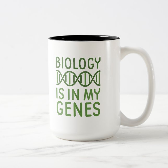 Biology Is In My Genes Two-Tone Coffee Mug (Right)