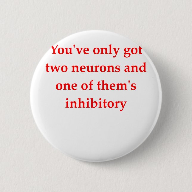 biology joke 6 cm round badge (Front)