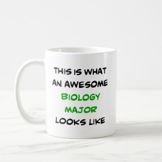 biology major, awesome coffee mug (Left)