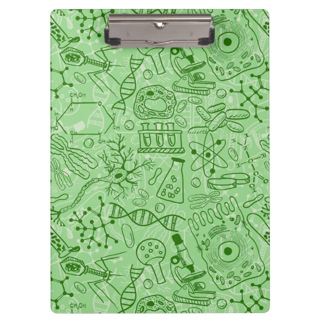 Biology Pattern Clipboard (Front)