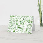 Biology Pattern Thank You Card<br><div class="desc">Biology Note Cards - A green pattern of biological symbols and cells. Great for thank you's or writing home for money. Fully editable.
Design by freedesigns.com</div>