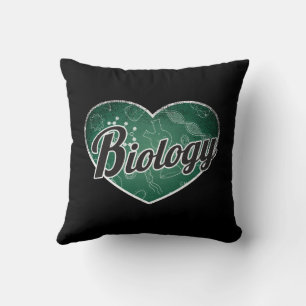 Biology Retro Heart Blackboard Love Cushion