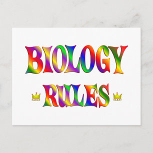 Biology Rules Postcard