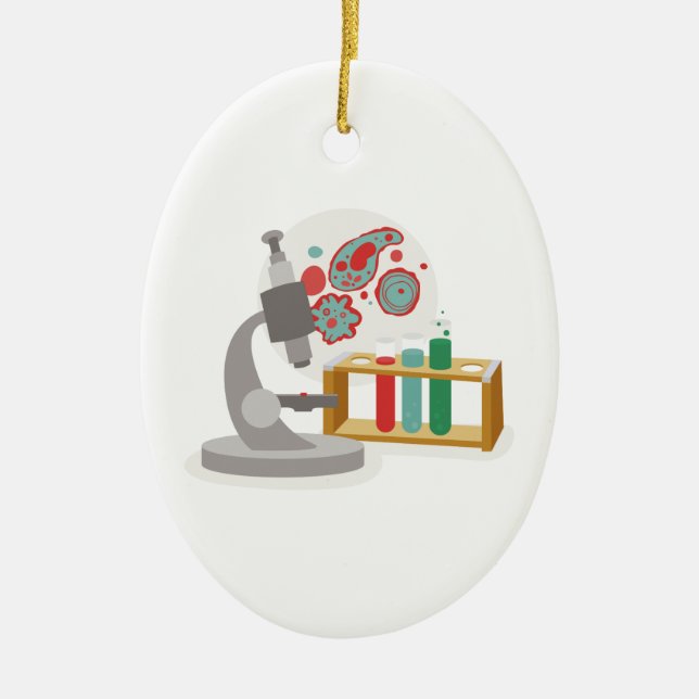 Biology Science Ceramic Ornament (Front)