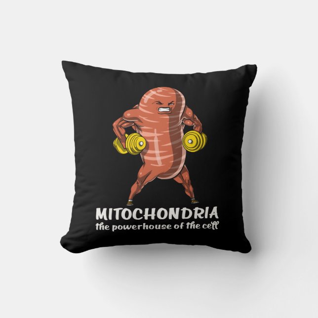 Biology Science Mitochondria Funny Joke Cushion (Front)