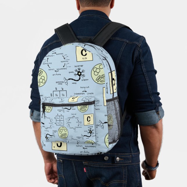 Biology Science Teacher Cell Genetics Neuron Nerd  Printed Backpack (Insitu (Model))
