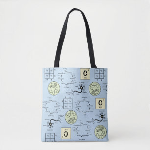 Biology Science Teacher Cell Genetics Neuron Nerd Tote Bag