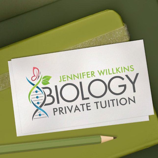 Biology Science Tutoring Services - Teacher Business Card (Creator Uploaded)