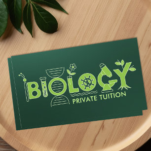 Biology Science Tutoring Services - Teacher Business Card