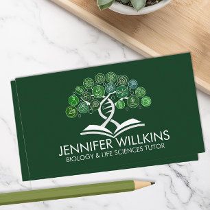 Biology Science Tutoring Services - Teacher Business Card