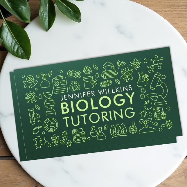 Biology Science Tutoring Services - Teacher Business Card (Creator Uploaded)