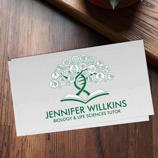 Biology Science Tutoring Services - Teacher Business Card (Creator Uploaded)