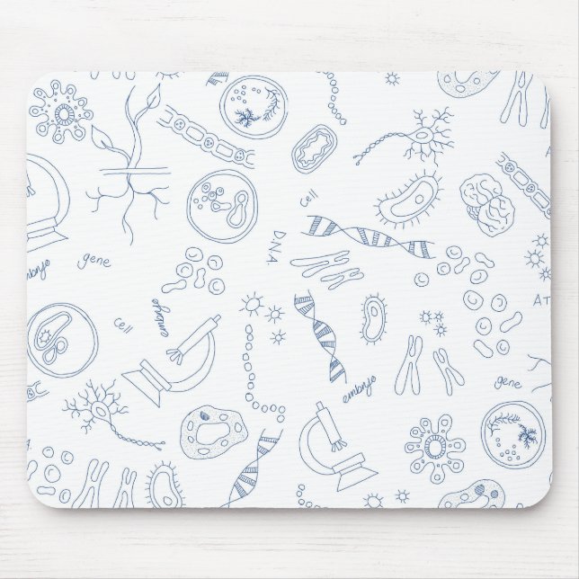 Biology scientific diagrams design mouse pad (Front)