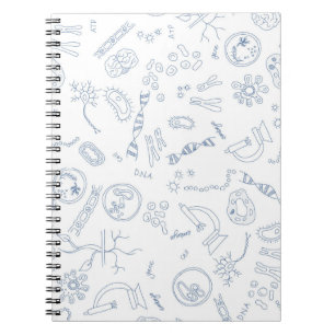 Biology scientific diagrams design notebook