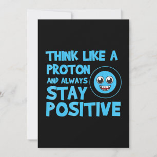 biology t - think like a proton stay positive holiday card