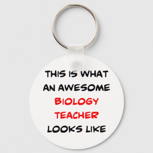 biology teacher, awesome key ring (Front)