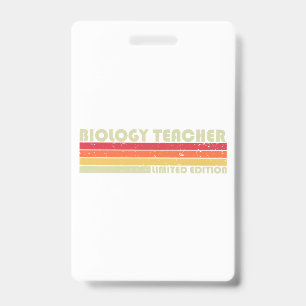 BIOLOGY TEACHER Funny Job Title Profession Birthda ID Badge