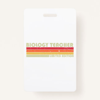 BIOLOGY TEACHER Funny Job Title Profession Birthda ID Badge