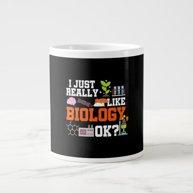 biology teacher gift science student biology large coffee mug (Front)