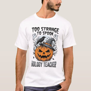 Biology Teacher Halloween Shirt Spooky Pumpkin Rav