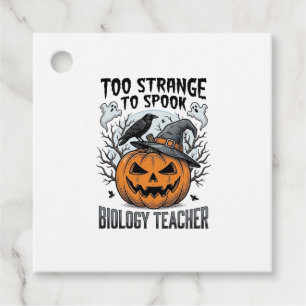 Biology Teacher Halloween Shirt Spooky Pumpkin Rav Favour Tags