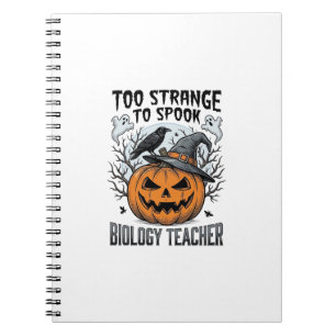 Biology Teacher Halloween Shirt Spooky Pumpkin Rav Notebook