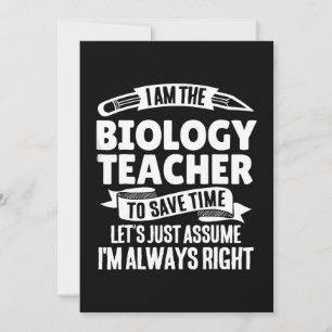 biology teacher - of course im awesome holiday card