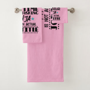 Biology Teacher Only Because Full Time Multi Bath Towel Set