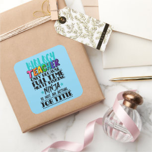 Biology Teacher Only Because Full Time Multi  Square Sticker